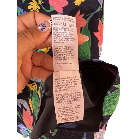 J. Crew Womens Floral Basket Weave Sleeveless Square Neck Mini Dress Size 2 - Picture 11 of 11